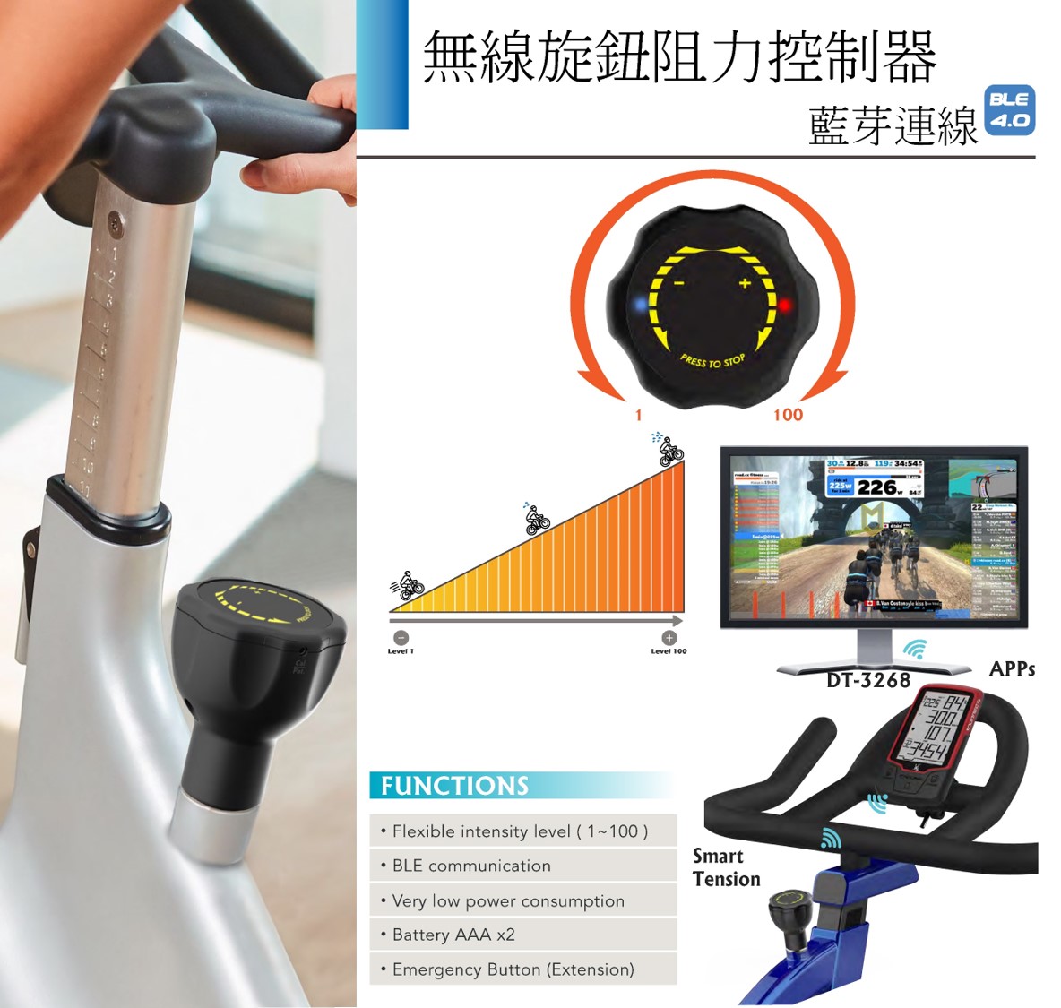 飛輪車阻力無線控制器-1