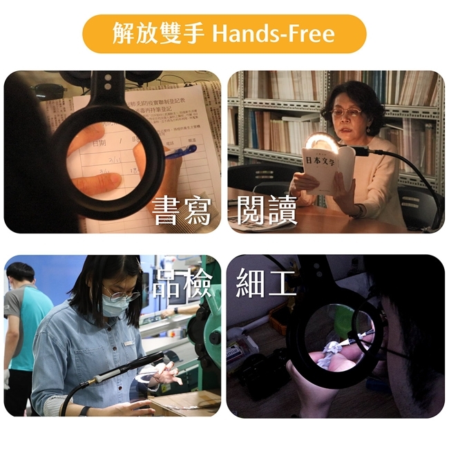 OHBIG 大鏡面LED調光調色護眼放大鏡 1.8x/3D/100mm | 2.3x/5D/100mm-3